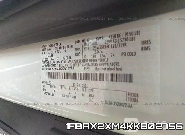 1FBAX2XM4KKB02756 фото 9