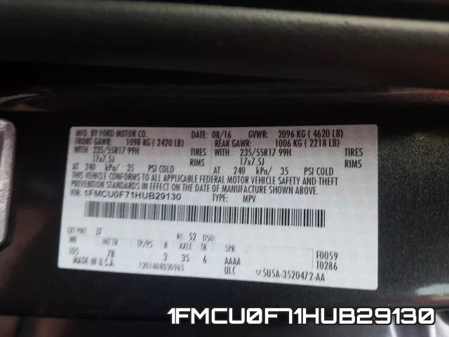 1FMCU0F71HUB29130 фото 2