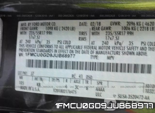 1FMCU0GD9JUB68977 фото 7