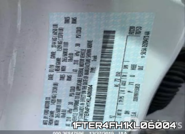 1FTER4FH1KL06004 фото 8