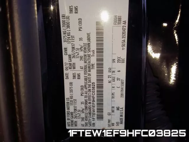 1FTEW1EF9HFC03825 фото 2