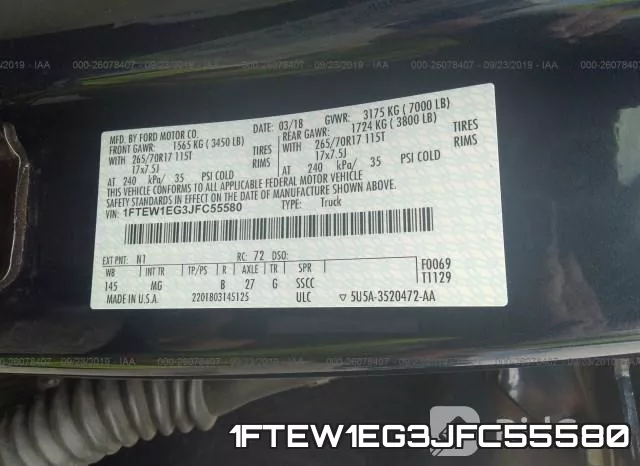 1FTEW1EG3JFC55580 фото 9