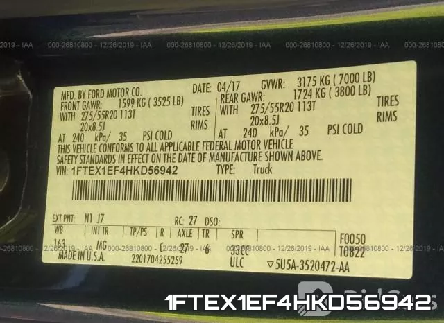 1FTEX1EF4HKD56942 фото 8