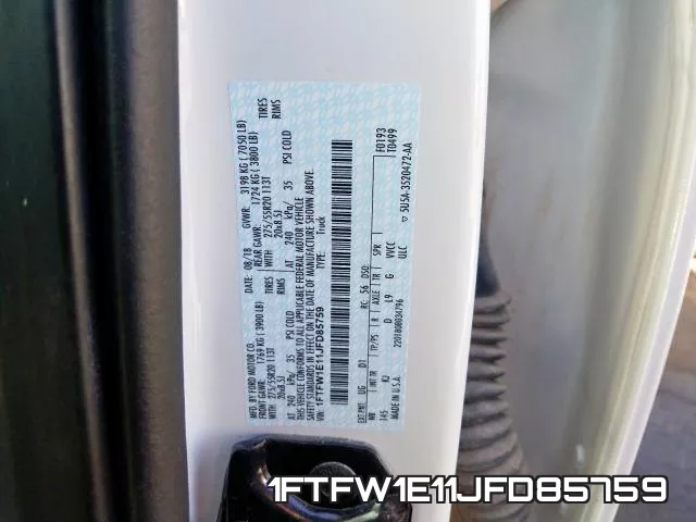 1FTFW1E11JFD85759 фото 2