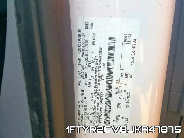 1FTYR2CV8JKA47875 фото 2