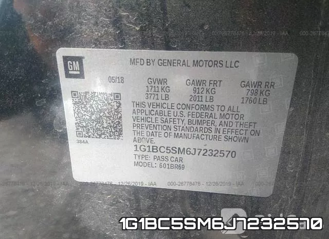 1G1BC5SM6J7232570 фото 8