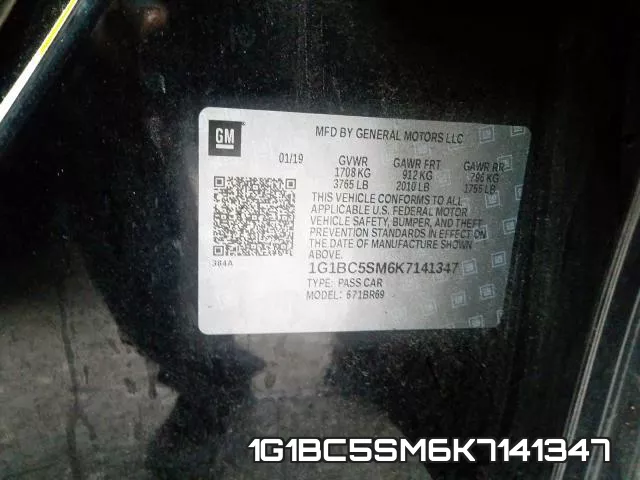 1G1BC5SM6K7141347 фото 2
