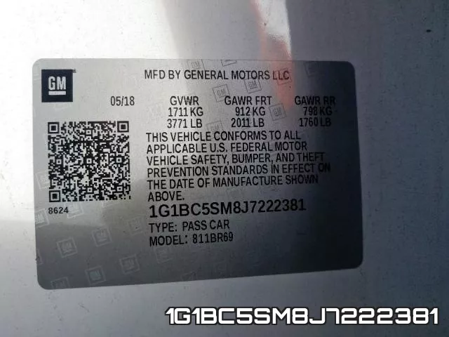 1G1BC5SM8J7222381 фото 2