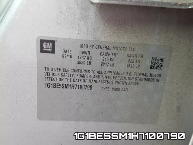 1G1BE5SM1H7100790 фото 2