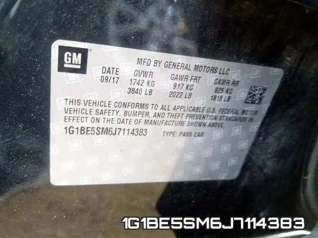 1G1BE5SM6J7114383 фото 2