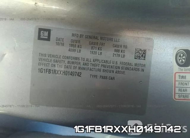 1G1FB1RXXH0149742 фото 9