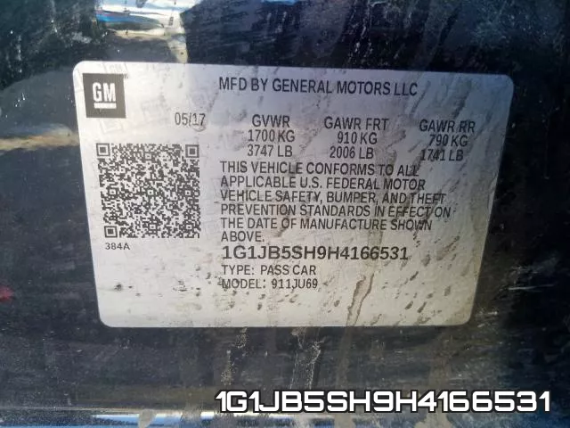 1G1JB5SH9H4166531 фото 2