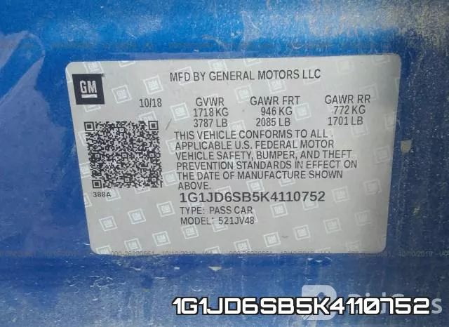 1G1JD6SB5K4110752 фото 8