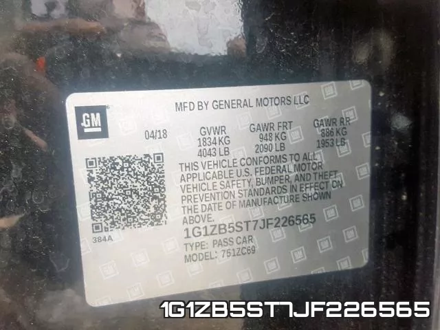 1G1ZB5ST7JF226565 фото 2