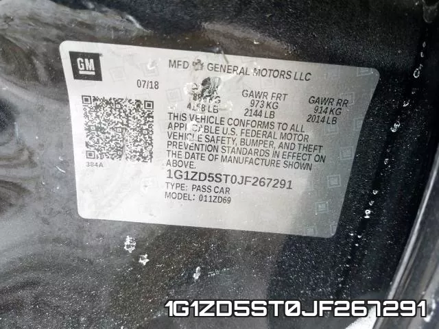 1G1ZD5ST0JF267291 фото 2