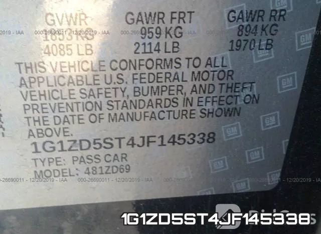 1G1ZD5ST4JF145338 фото 8