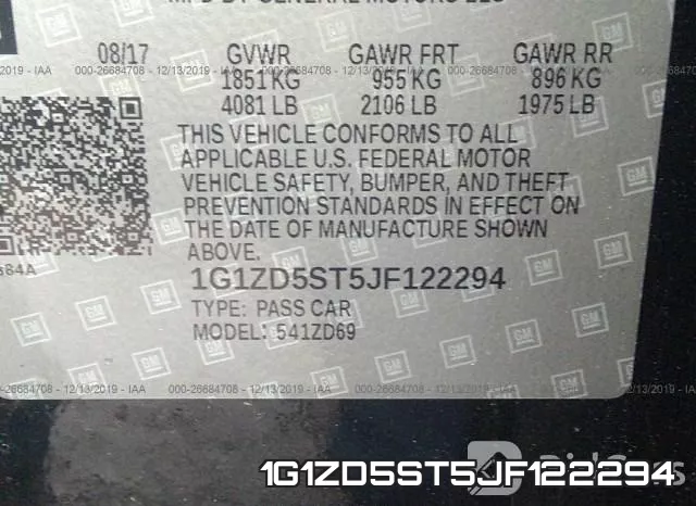 1G1ZD5ST5JF122294 фото 10