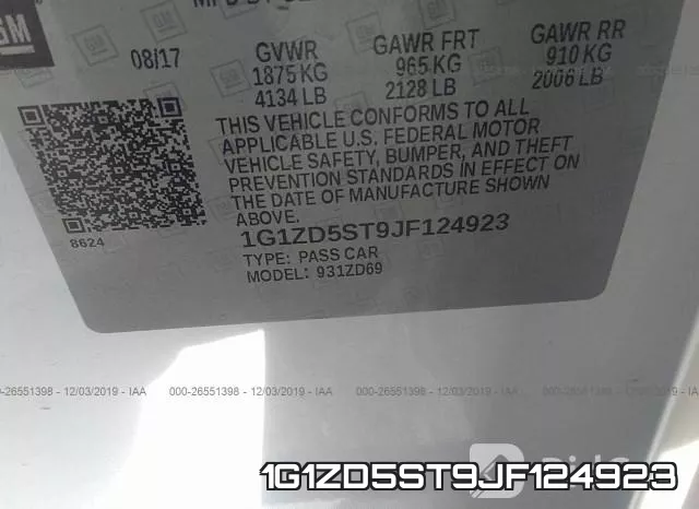 1G1ZD5ST9JF124923 фото 7