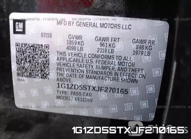 1G1ZD5STXJF270165 фото 9