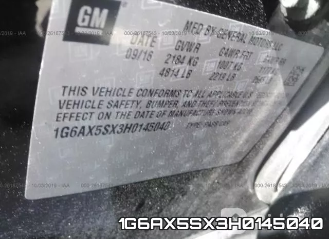 1G6AX5SX3H0145040 фото 10