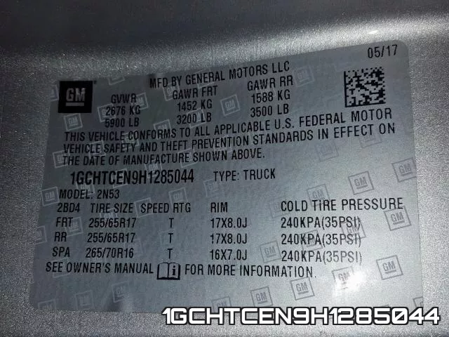 1GCHTCEN9H1285044 фото 2