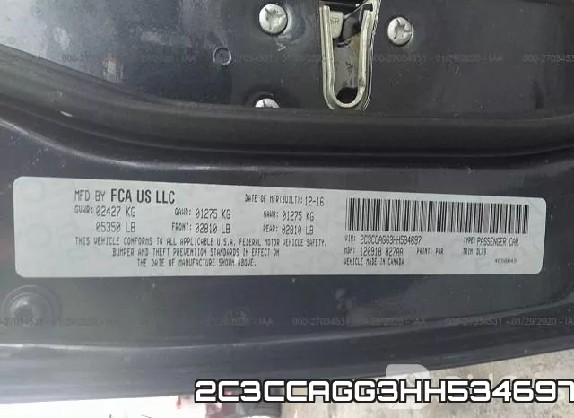 2C3CCAGG3HH534697 фото 9