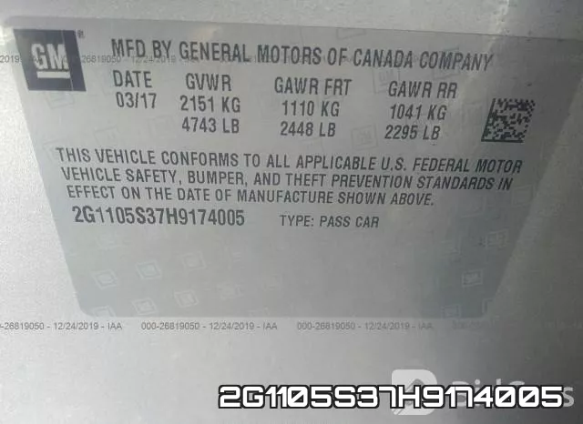 2G1105S37H9174005 фото 7