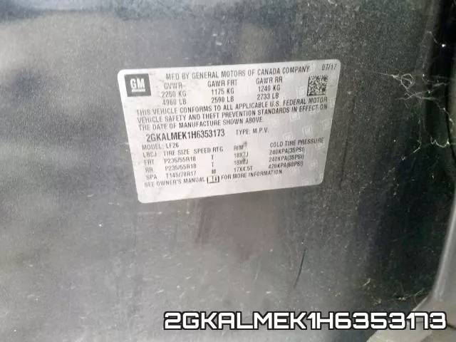 2GKALMEK1H6353173 фото 2