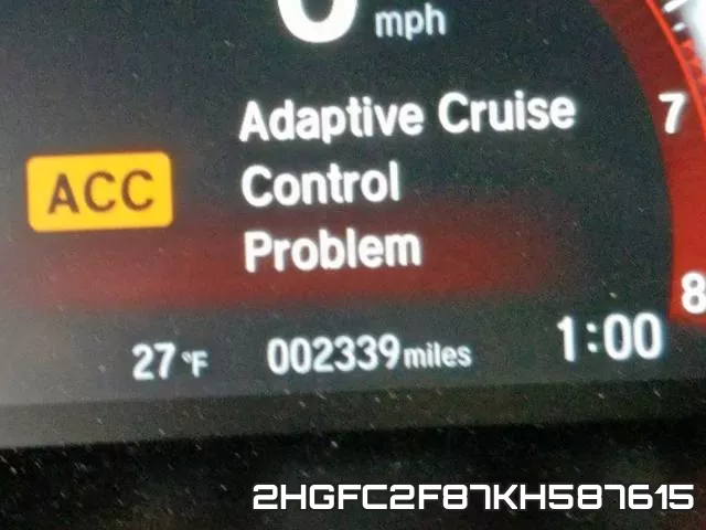 2HGFC2F87KH587615 фото 8