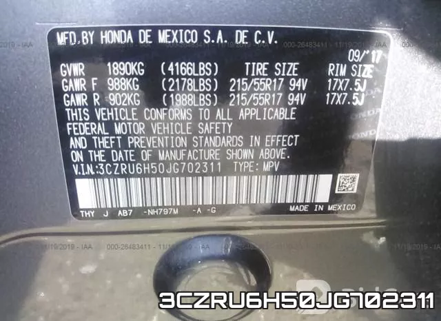 3CZRU6H50JG702311 фото 8