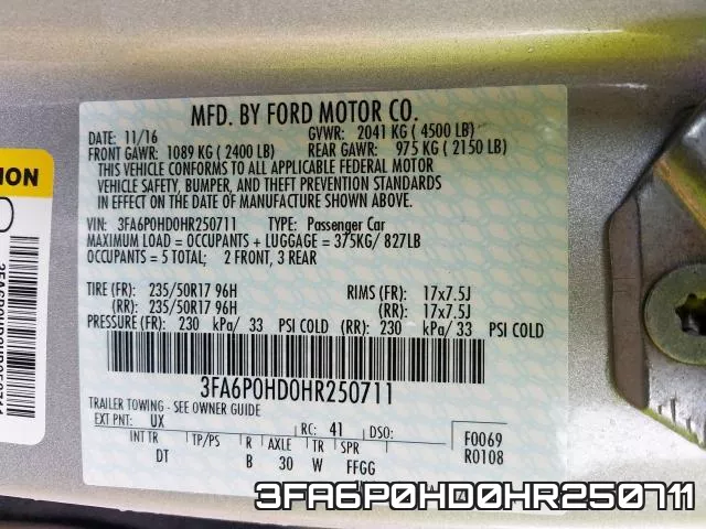 3FA6P0HD0HR250711 фото 2