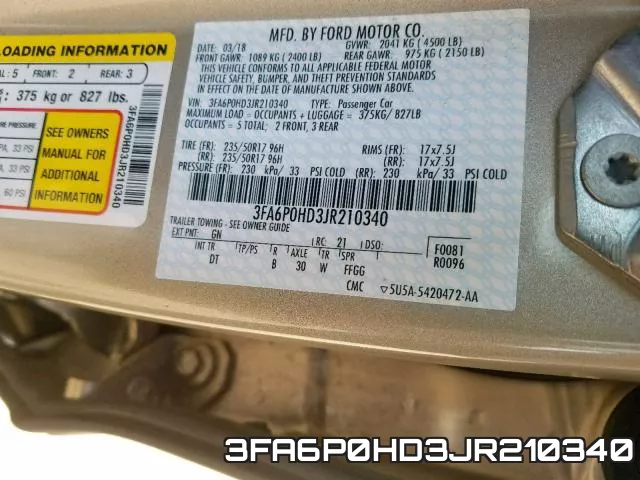 3FA6P0HD3JR210340 фото 2