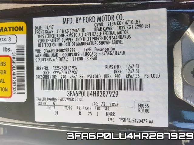 3FA6P0LU4HR287929 фото 2