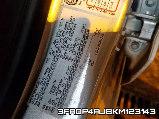 3FADP4AJ8KM123143 фото 2