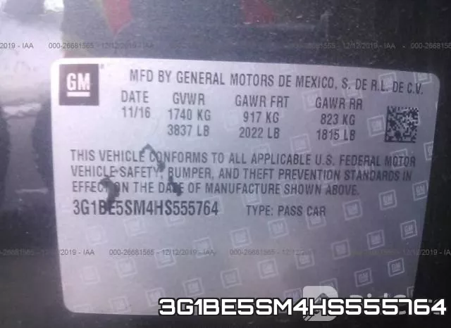 3G1BE5SM4HS555764 фото 9