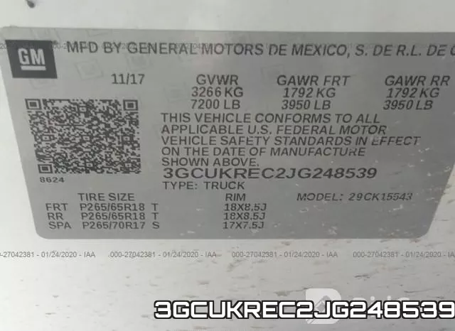 3GCUKREC2JG248539 фото 4