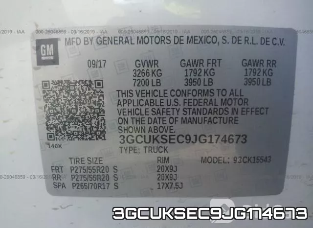 3GCUKSEC9JG174673 фото 9