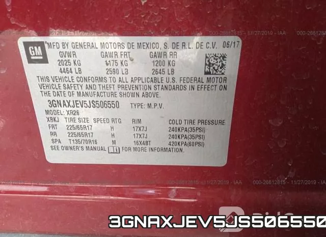 3GNAXJEV5JS506550 фото 9