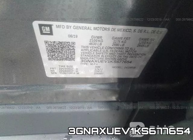 3GNAXUEV1KS677654 фото 9