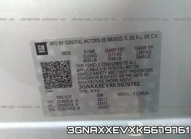 3GNAXXEVXKS679761 фото 10