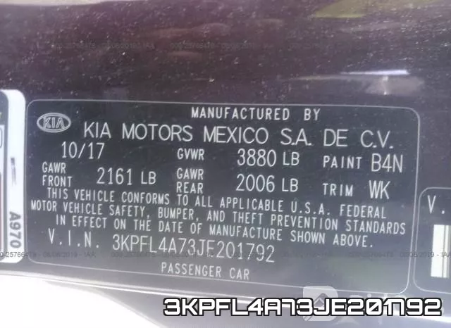 3KPFL4A73JE201792 фото 9