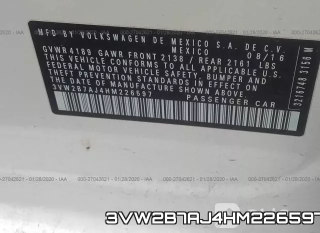 3VW2B7AJ4HM226597 фото 9