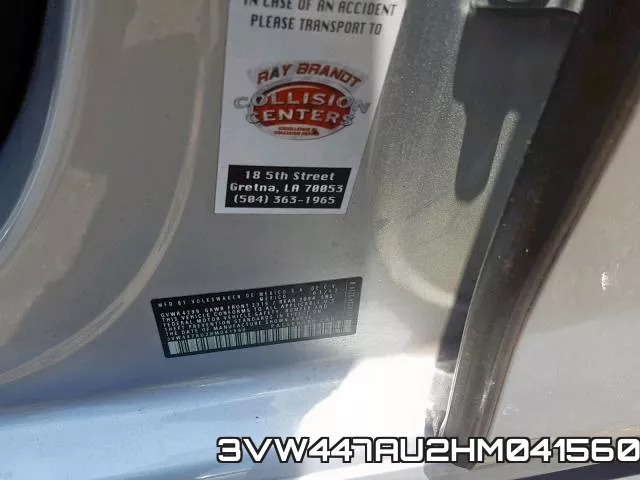 3VW447AU2HM041560 фото 2