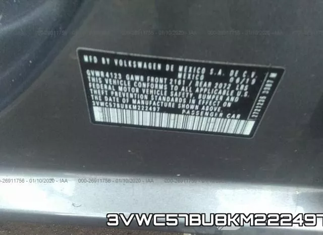 3VWC57BU8KM222497 фото 9