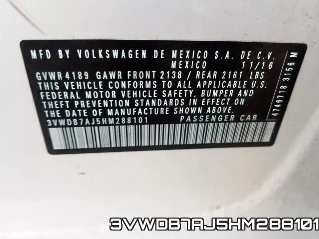 3VWDB7AJ5HM288101 фото 2