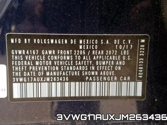 3VWG17AUXJM263436 фото 2