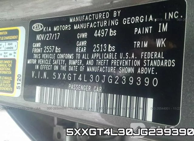 5XXGT4L30JG239390 фото 8