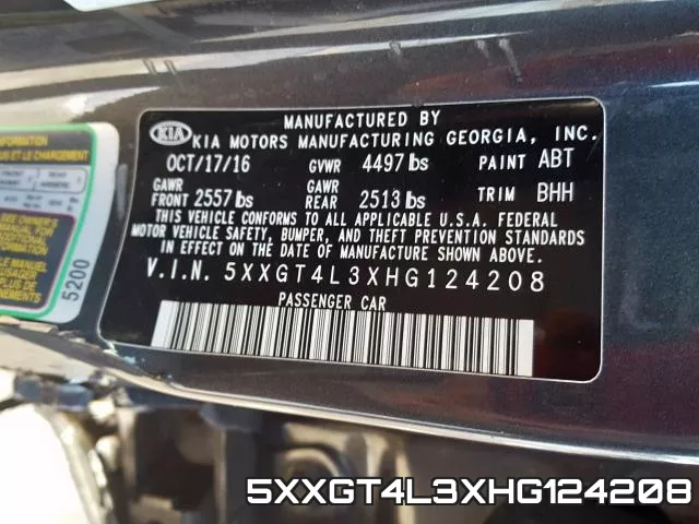 5XXGT4L3XHG124208 фото 2