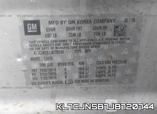 KL7CJNSB7JB720744 фото 9