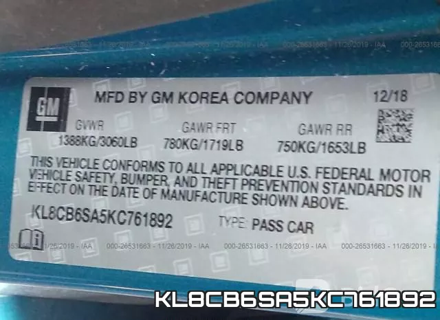 KL8CB6SA5KC761892 фото 9